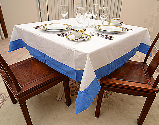 Hemstitch square tablecloth