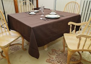 Brown Square tablecloth. 70"square tablecloth, brown color