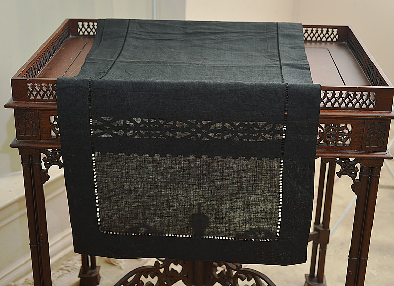 Black Hemstitch Table Runners